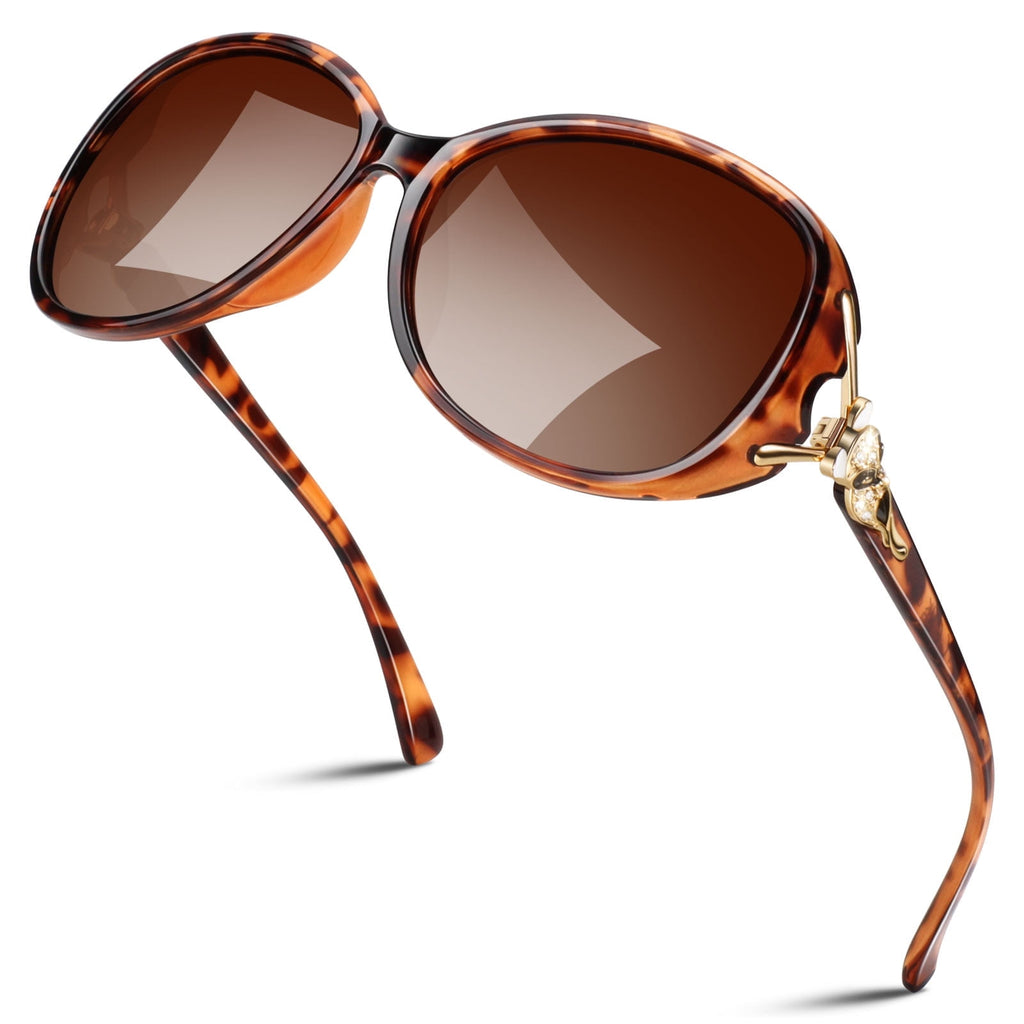 Sunier Retro Oversized Butterfly Polarized Sunglasses for Women Elegant Ladies Shades-2 Pairs - Polarized Sunglasses