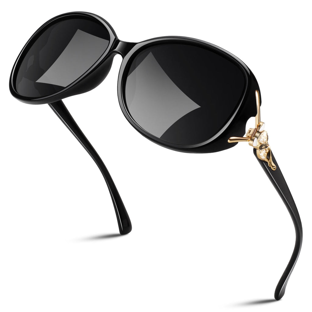 Sunier Retro Oversized Butterfly Polarized Sunglasses for Women Elegant Ladies Shades-2 Pairs - Polarized Sunglasses