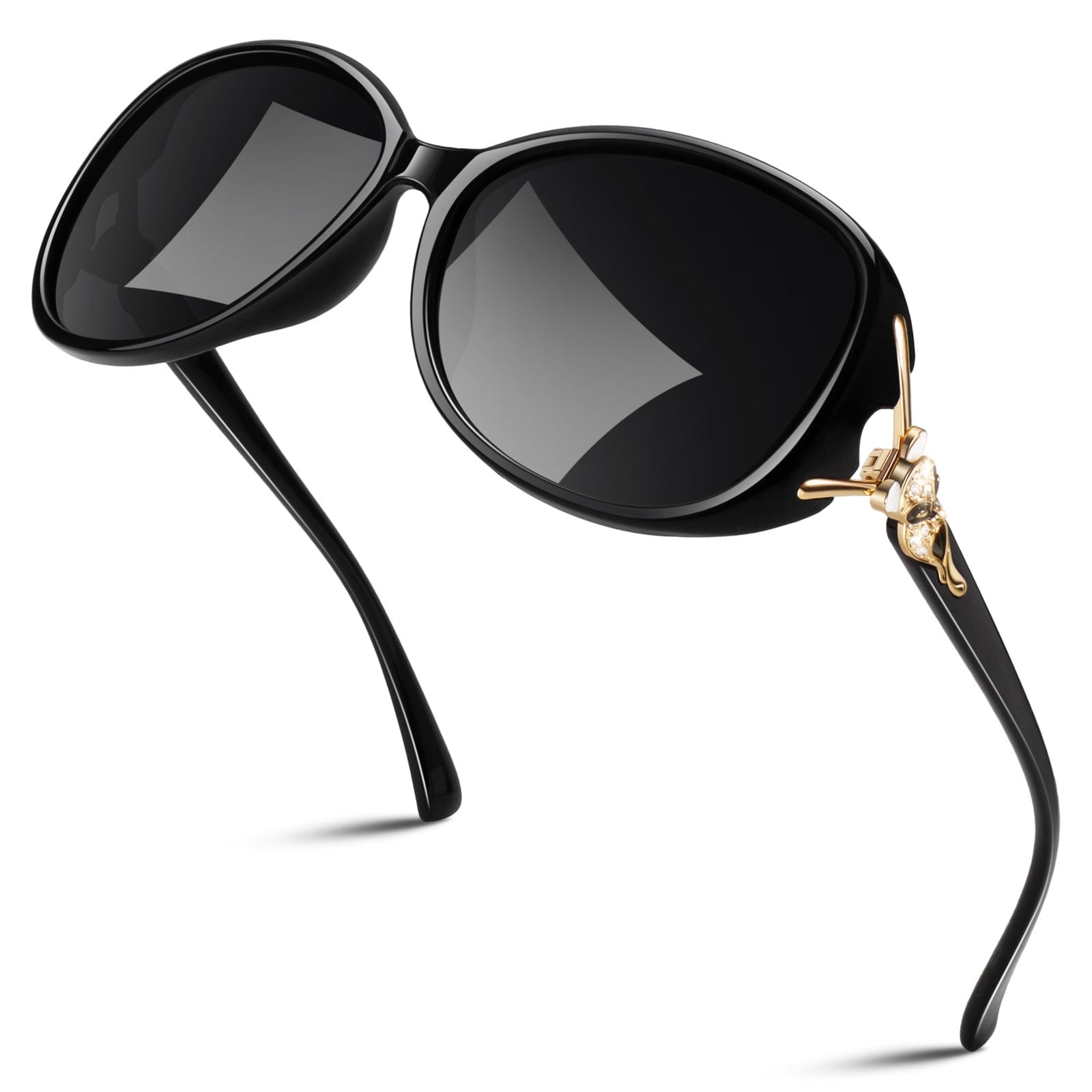 Sunier Retro Oversized Butterfly Polarized Sunglasses for Women Elegant Ladies Shades-2 Pairs - Polarized Sunglasses