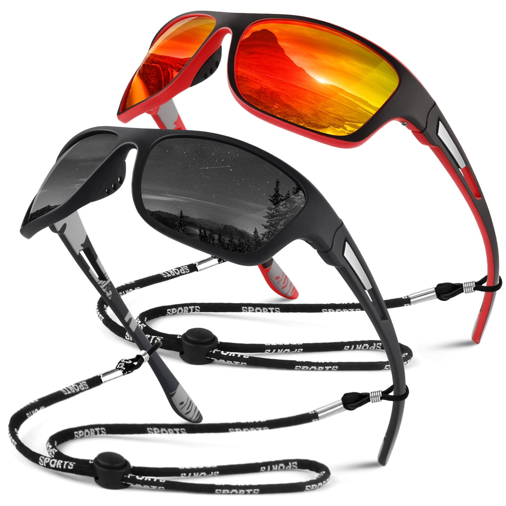 Sunier Sports Polarized Sunglasses for Cycling Driving Fishing 100% UV Protection - Polarized Sunglasses