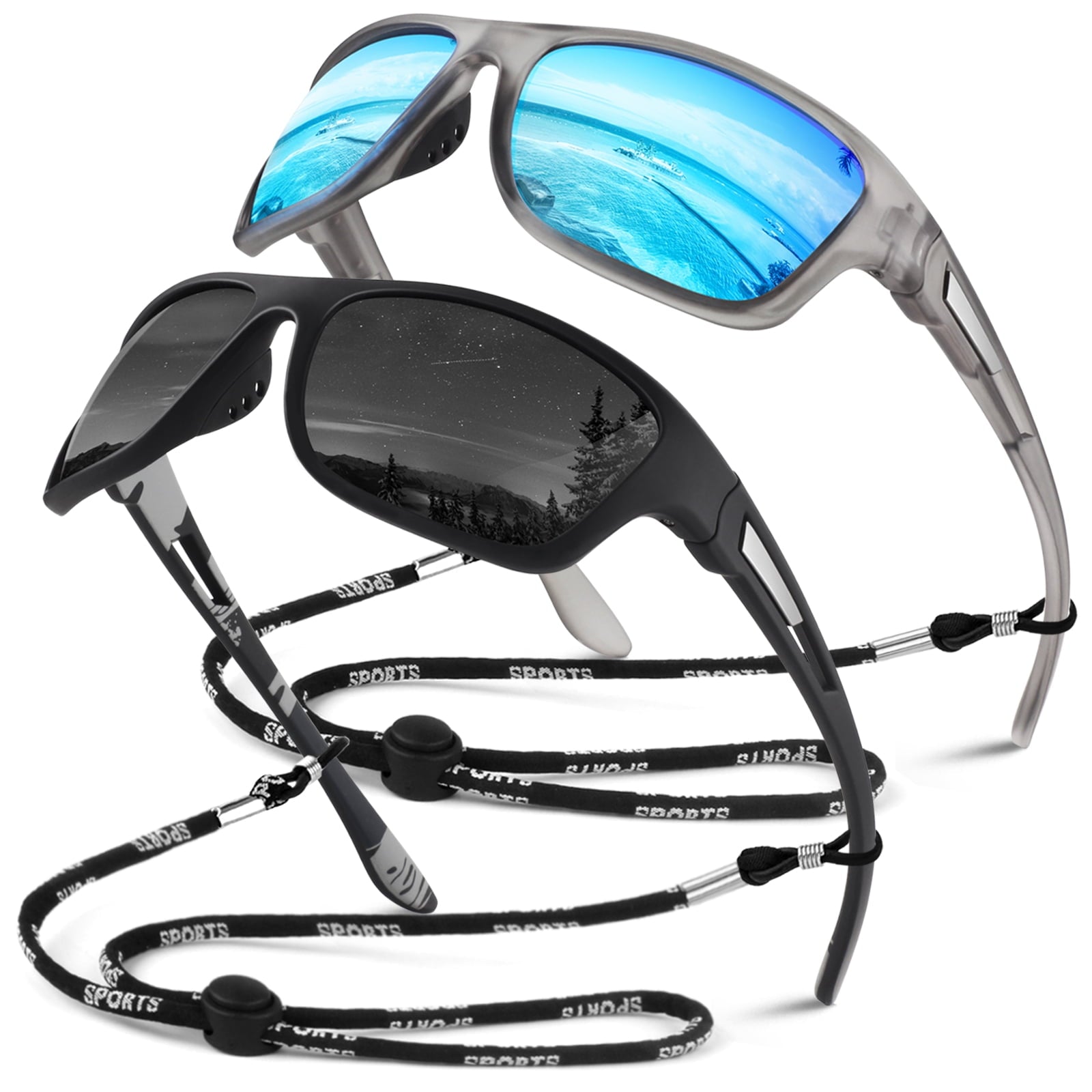 Sunier Sports Polarized Sunglasses for Cycling Driving Fishing 100% UV Protection - Polarized Sunglasses