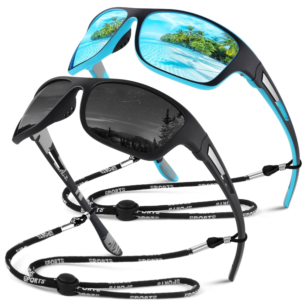 Sunier Sports Polarized Sunglasses for Cycling Driving Fishing 100% UV Protection - Polarized Sunglasses