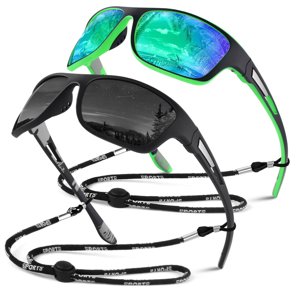 Sunier Sports Polarized Sunglasses for Cycling Driving Fishing 100% UV Protection - Polarized Sunglasses