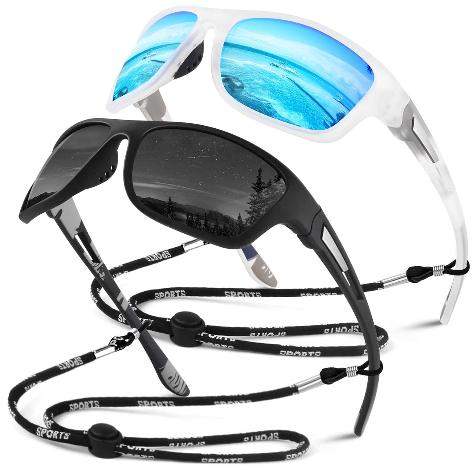 Sunier Sports Polarized Sunglasses for Cycling Driving Fishing 100% UV Protection - Polarized Sunglasses