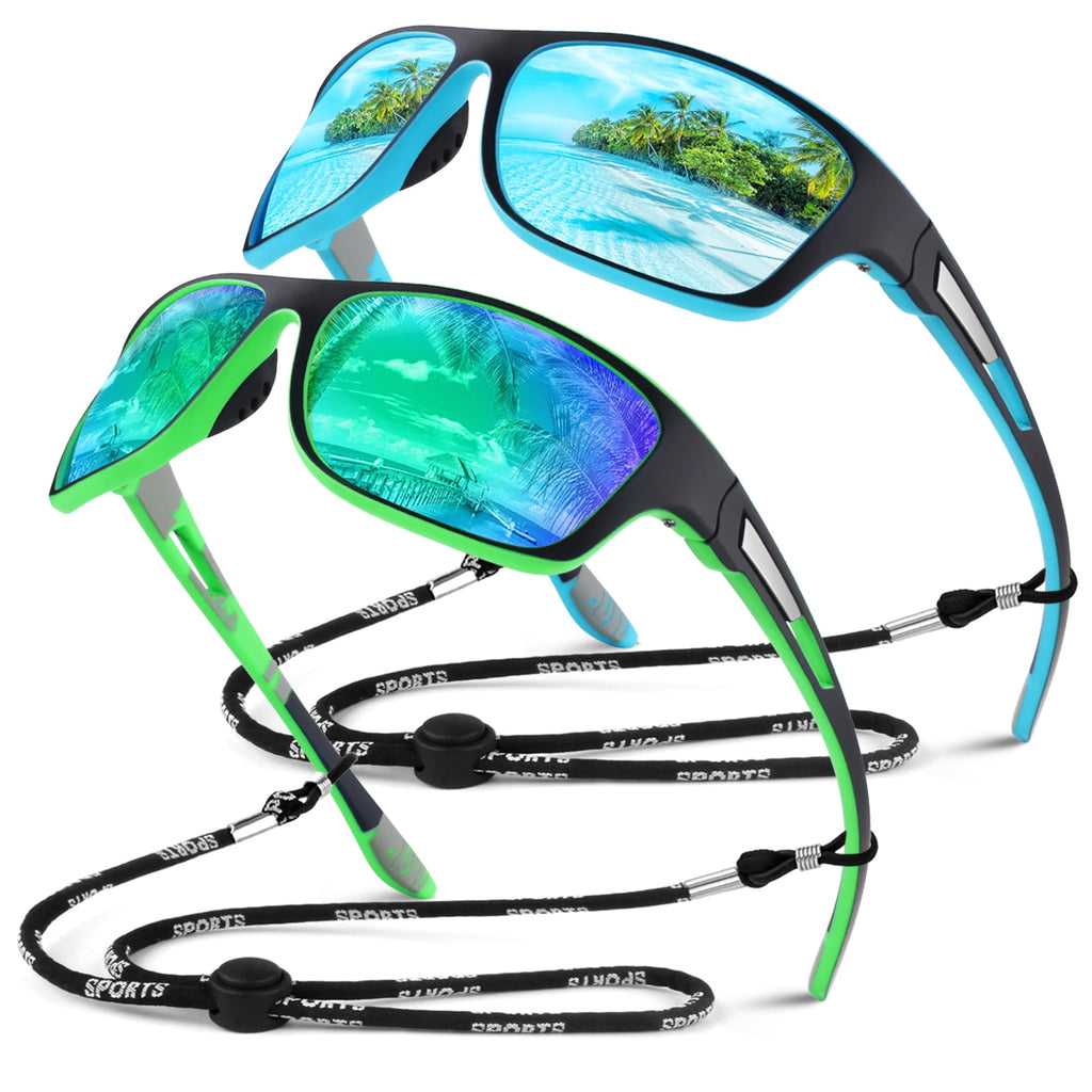 Sunier Sports Polarized Sunglasses for Cycling Driving Fishing 100% UV Protection - Polarized Sunglasses