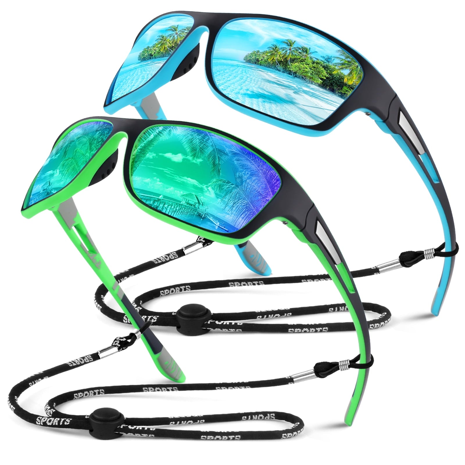 Sunier Sports Polarized Sunglasses for Cycling Driving Fishing 100% UV Protection - Polarized Sunglasses
