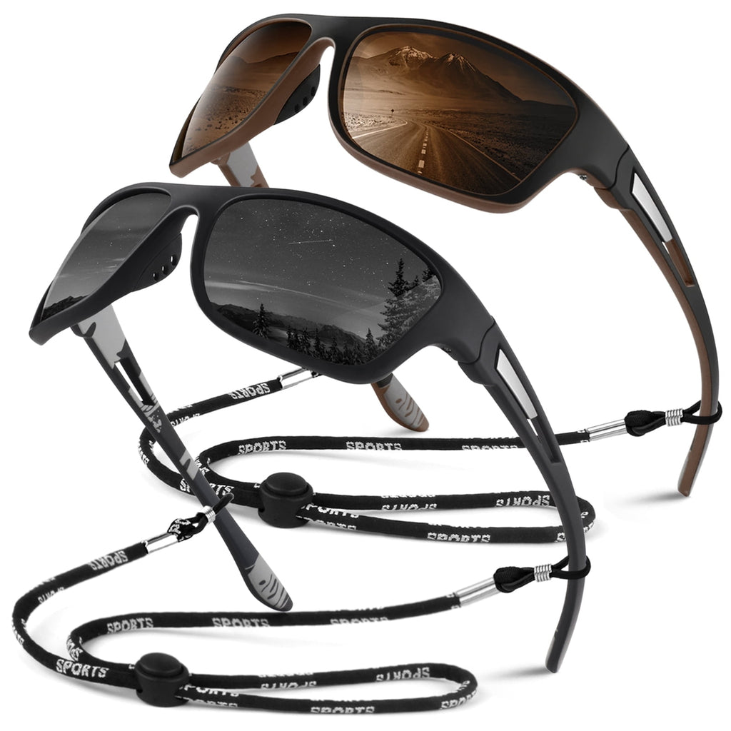 Sunier Sports Polarized Sunglasses for Cycling Driving Fishing 100% UV Protection - Polarized Sunglasses