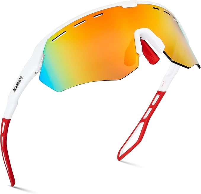 Xagger Sport Shield Sunglasses for Men Women Cycling Running Baseball UV400 Sun Glasses Wrap Around TR90 Frame - UV Protection Sunglasses