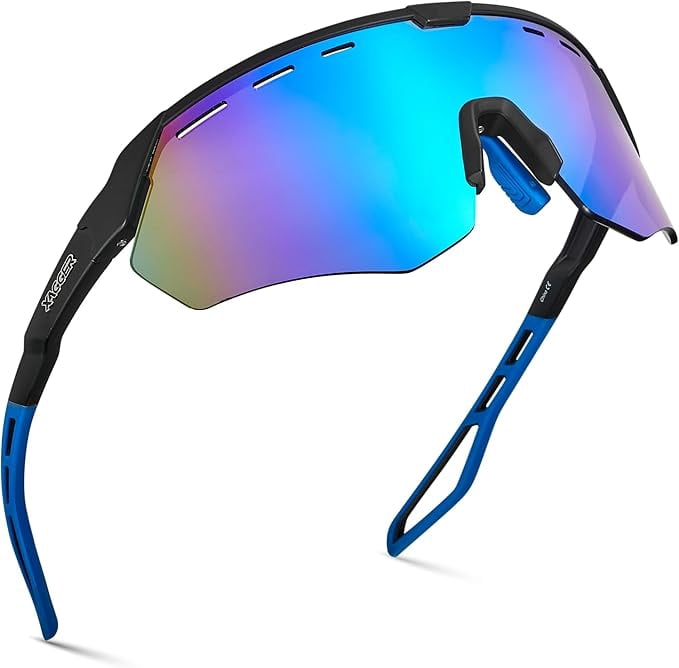Xagger Sport Shield Sunglasses for Men Women Cycling Running Baseball UV400 Sun Glasses Wrap Around TR90 Frame - UV Protection Sunglasses