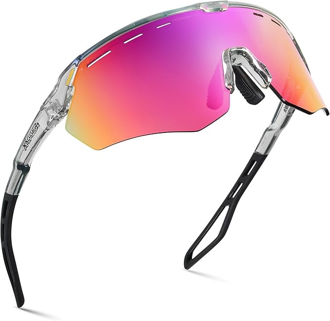 Xagger Sport Shield Sunglasses for Men Women Cycling Running Baseball UV400 Sun Glasses Wrap Around TR90 Frame - UV Protection Sunglasses