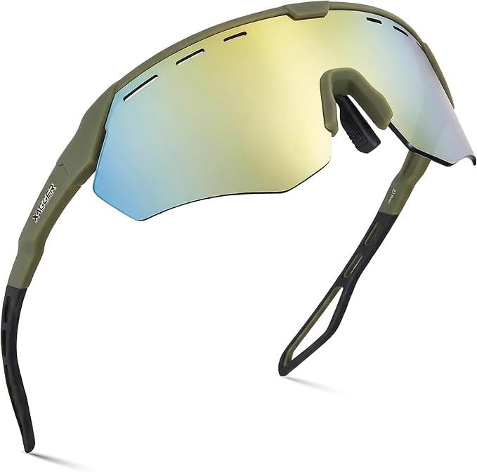 Xagger Sport Shield Sunglasses for Men Women Cycling Running Baseball UV400 Sun Glasses Wrap Around TR90 Frame - UV Protection Sunglasses