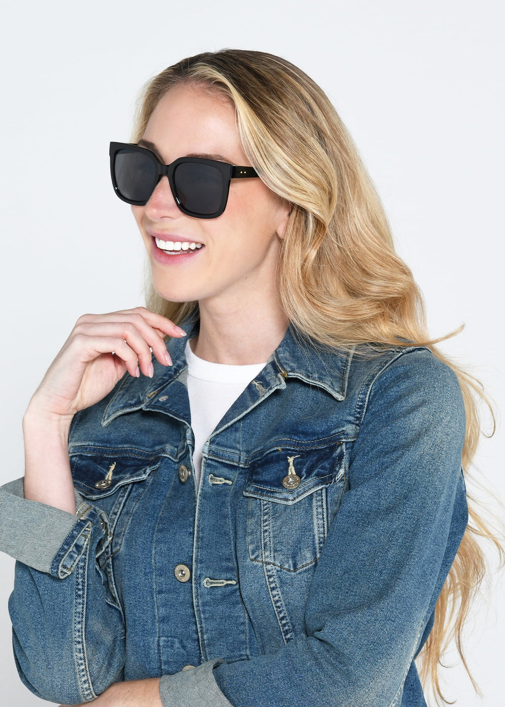 (2 pack) Foster Grant Women's Oversized Fashion Sunglasses Black