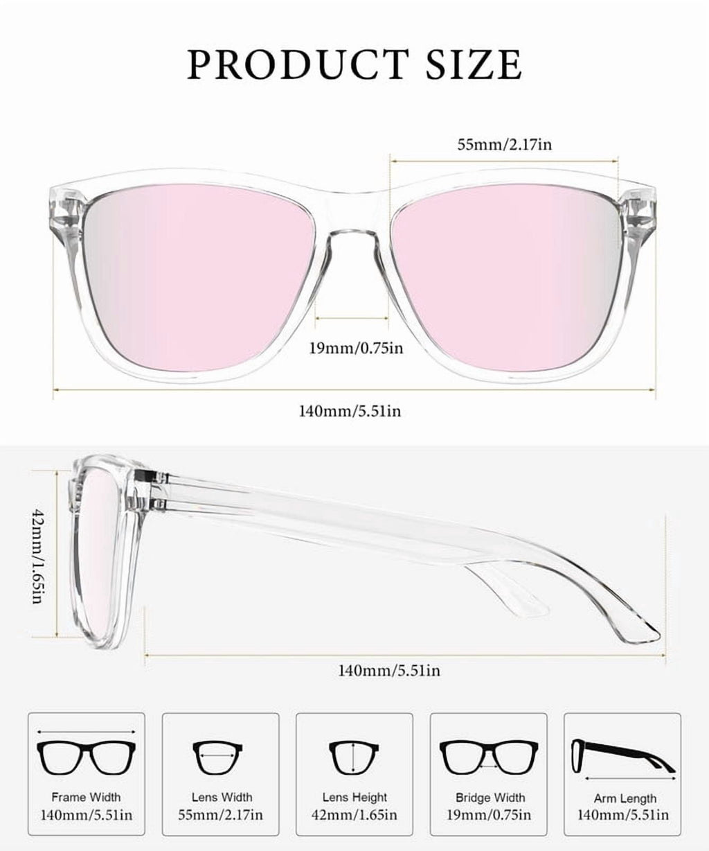 KALIYADI Womens Sunglasses Polarized Sunglasses Women Trendy Retro Sun Glasses with UV Protection