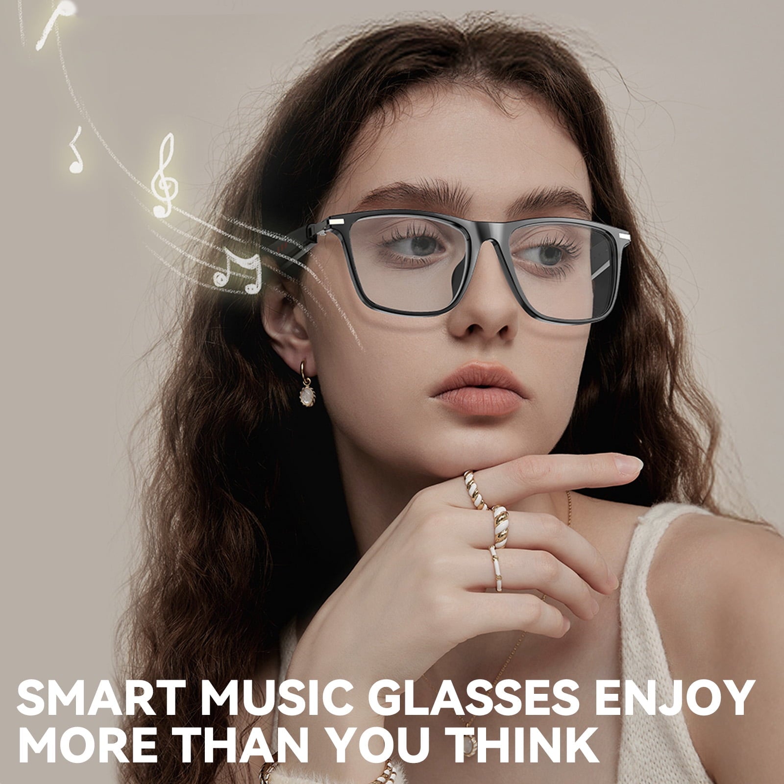 Hivisuals AI Smart Glasses with Open-Ear Audio, Bluetooth 5.4, 6H Playback, Hands-Free Calls, Translation Assistant – UV400 Sunglasses for Travel & Daily Wear