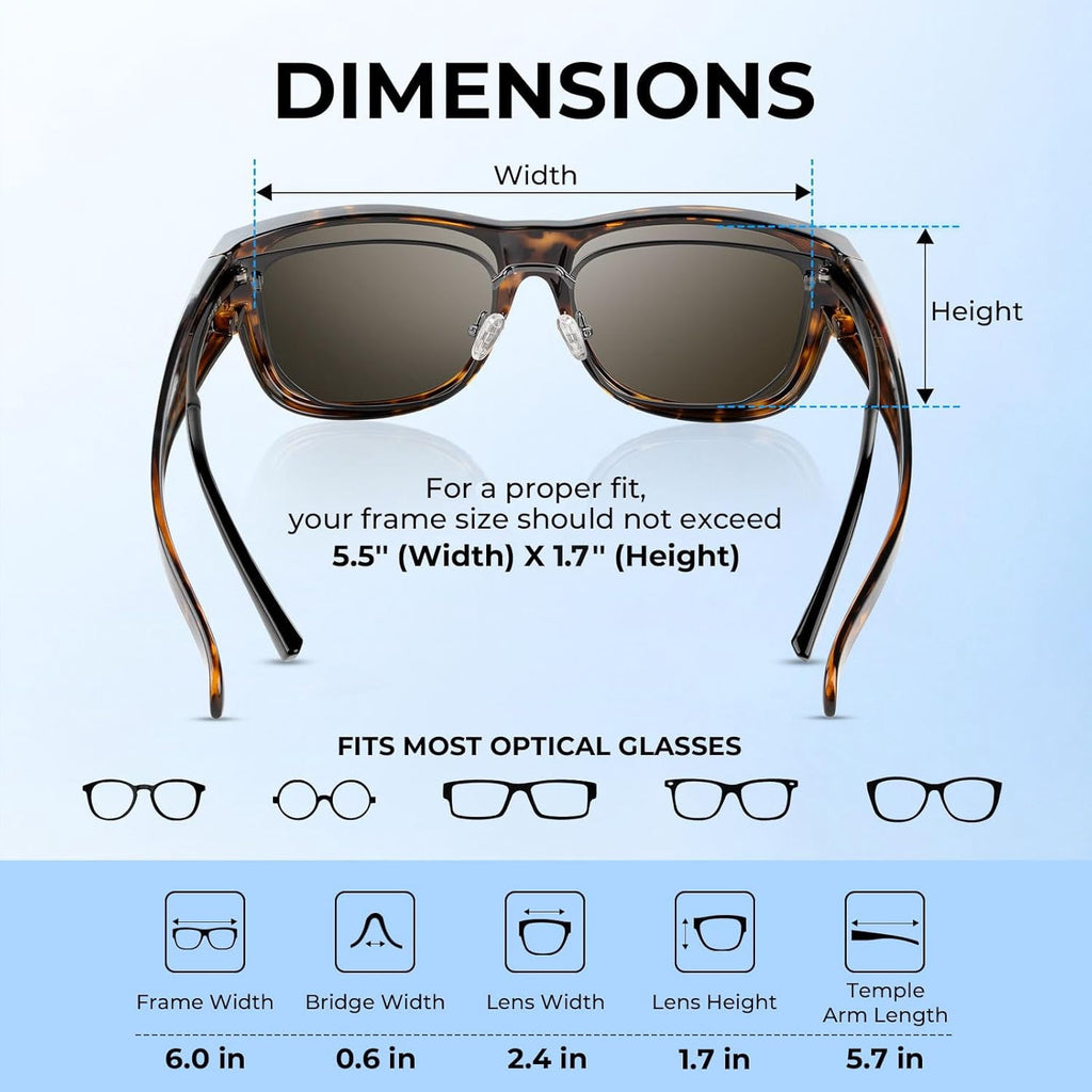 KastKing Chariton Fit-Over Polarized Wrap Around Over Sunglasses for Men and Women, Ideal for Driving Fishing Cycling Running