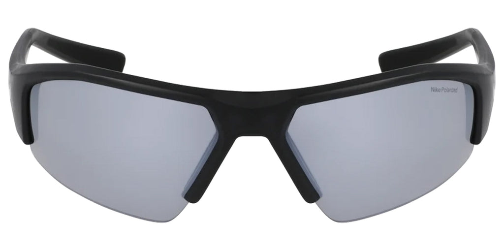 Nike Men's Skylon Ace 22 Polarized Black Semi-Rimless Wrap Sunglasses Black   NKFV1507-010
