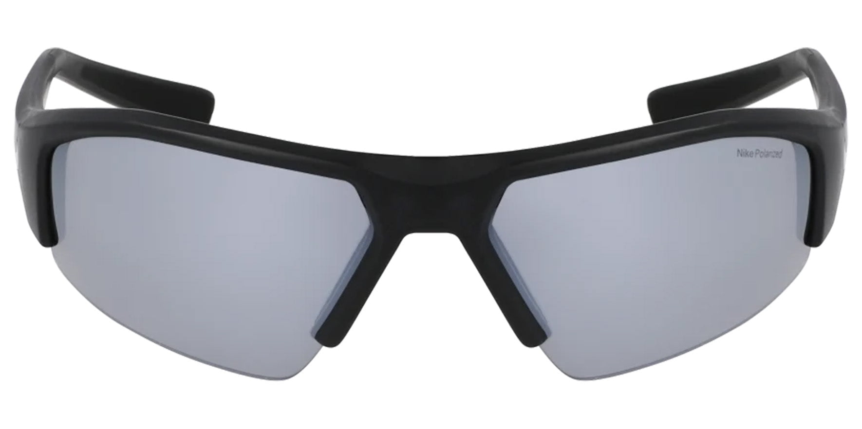 Nike Men's Skylon Ace 22 Polarized Black Semi-Rimless Wrap Sunglasses Black   NKFV1507-010