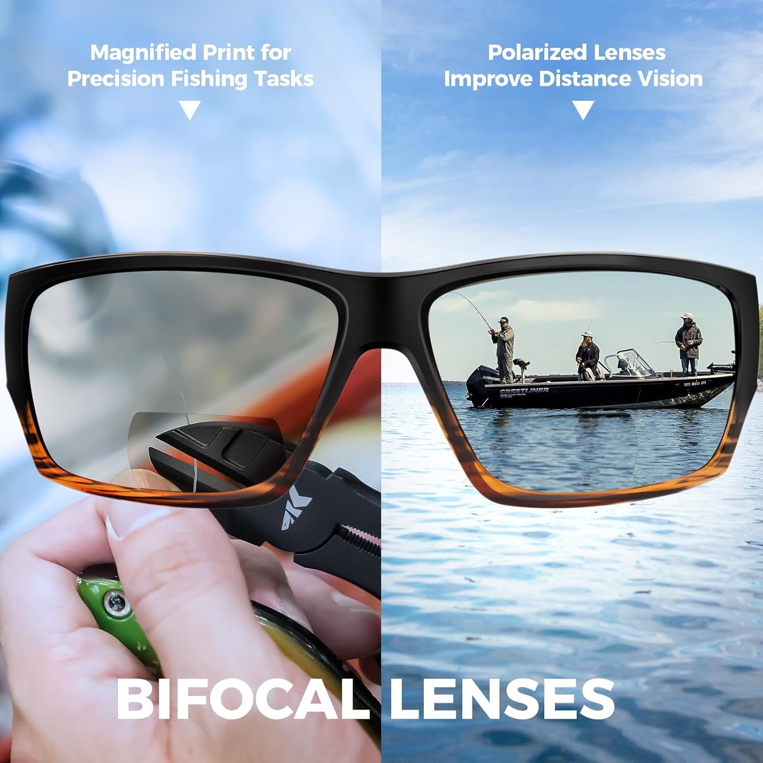 KastKing Estero Polarized Bifocal Sunglasses, Sport Readers