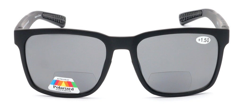 Men Tinted Polarized Bifocal Reading Fishing Sunglasses - Lightweight TR90 - UV Protection Reader 2.50 CR02