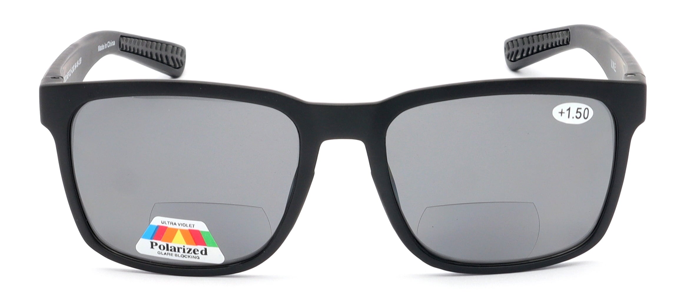 Men Tinted Polarized Bifocal Reading Fishing Sunglasses - Lightweight TR90 - UV Protection Reader 2.50 CR02