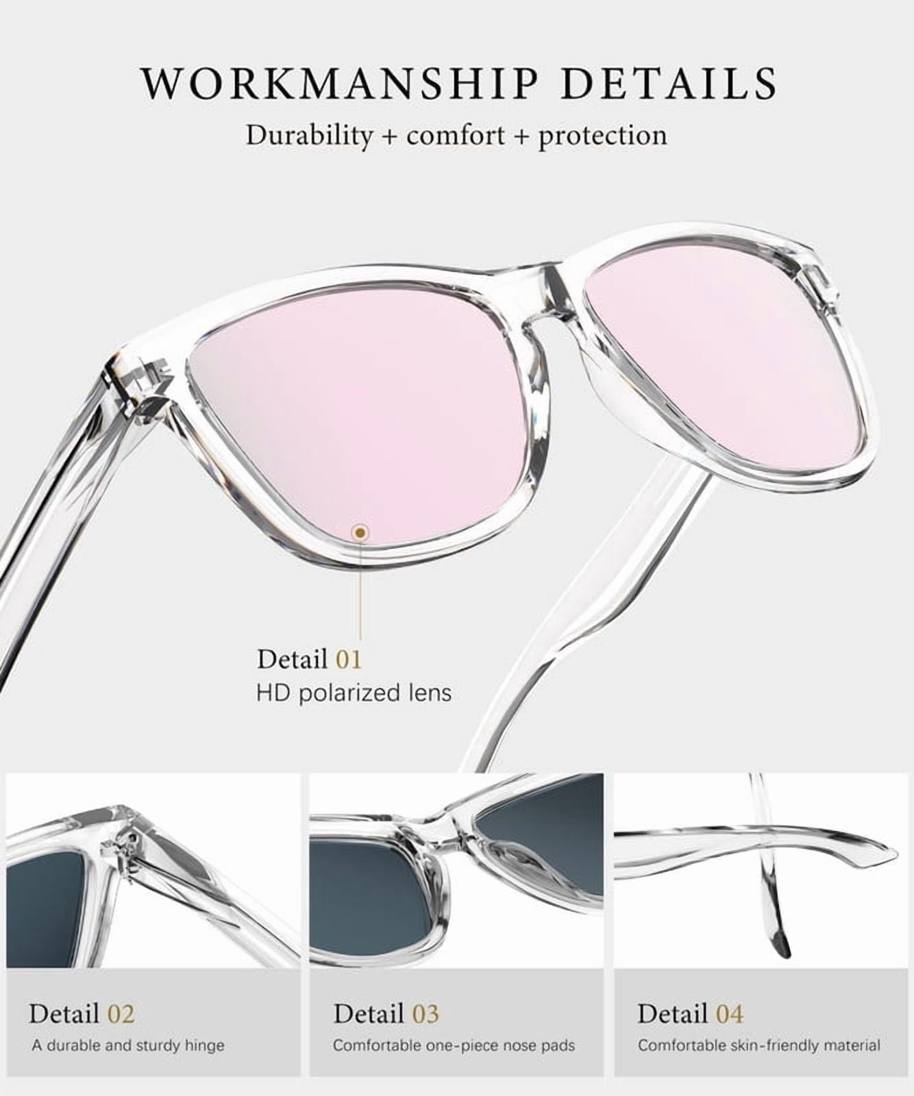 KALIYADI Womens Sunglasses Polarized Sunglasses Women Trendy Retro Sun Glasses with UV Protection