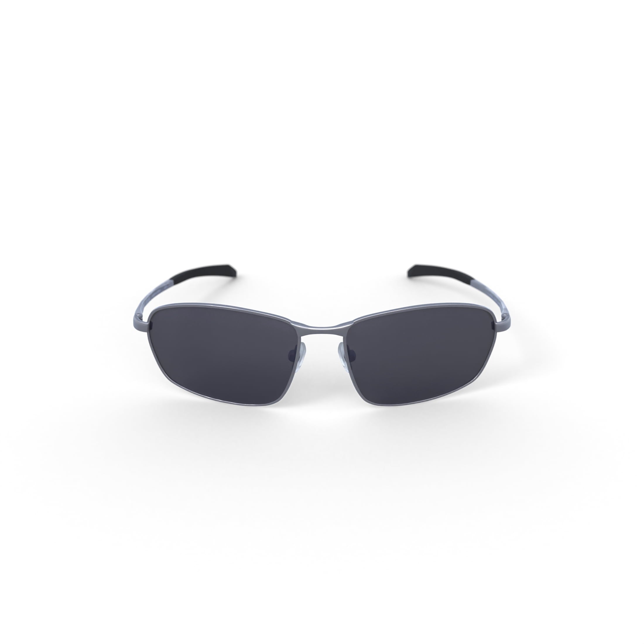 Columbia Fir Ridge Oval Sunglasses with Shiny Dark Gunmetal Frame and Solid Smoke Polarized Lens