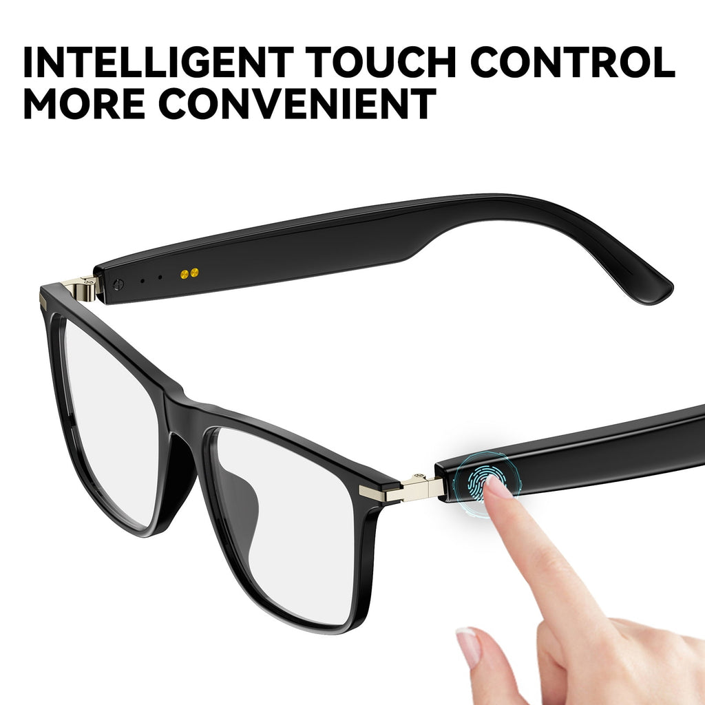 Hivisuals AI Smart Glasses with Open-Ear Audio, Bluetooth 5.4, 6H Playback, Hands-Free Calls, Translation Assistant – UV400 Sunglasses for Travel & Daily Wear