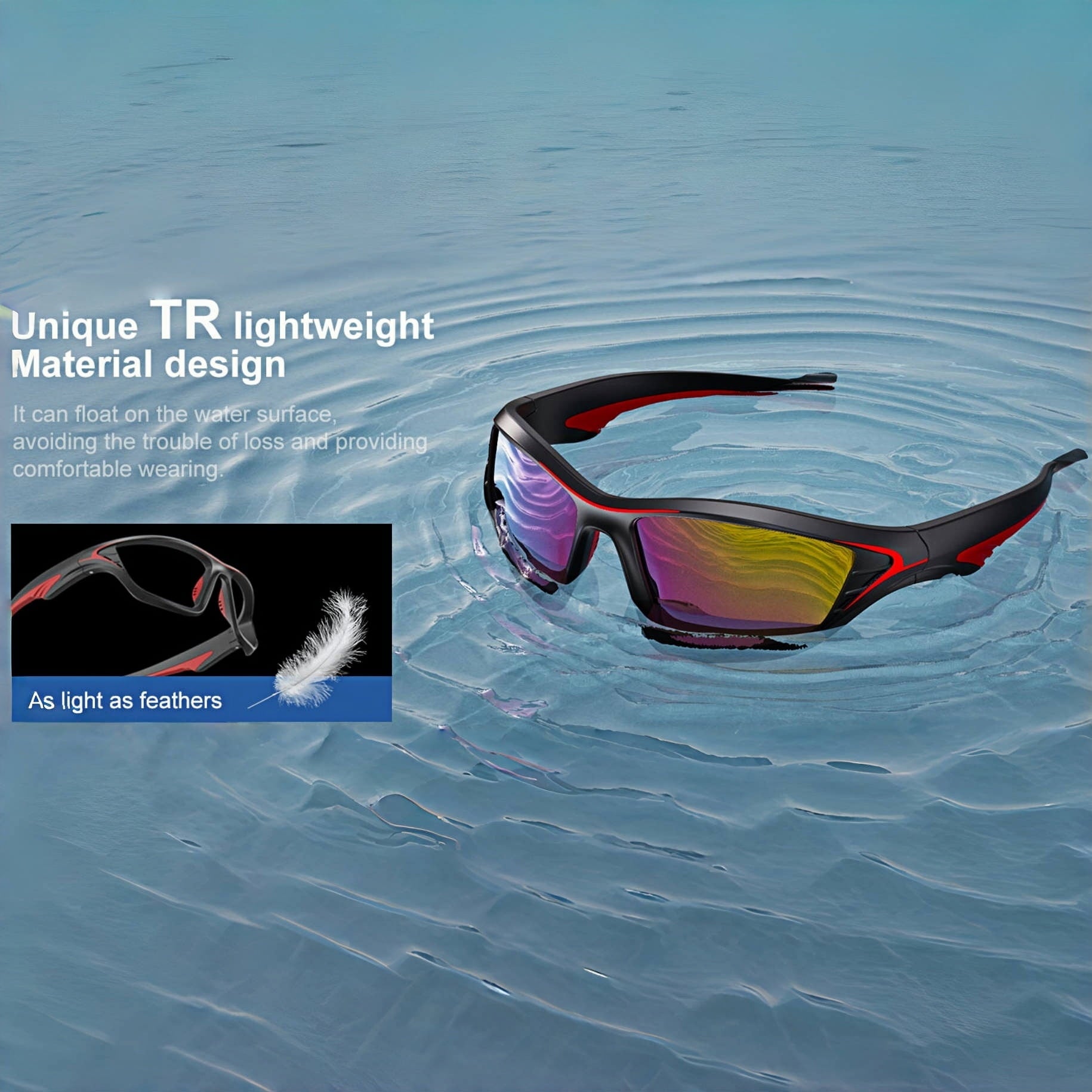 Hodaoglass Polarized Sports Sunglasses, Floating Frame for Fishing & Water Sports, UV400
