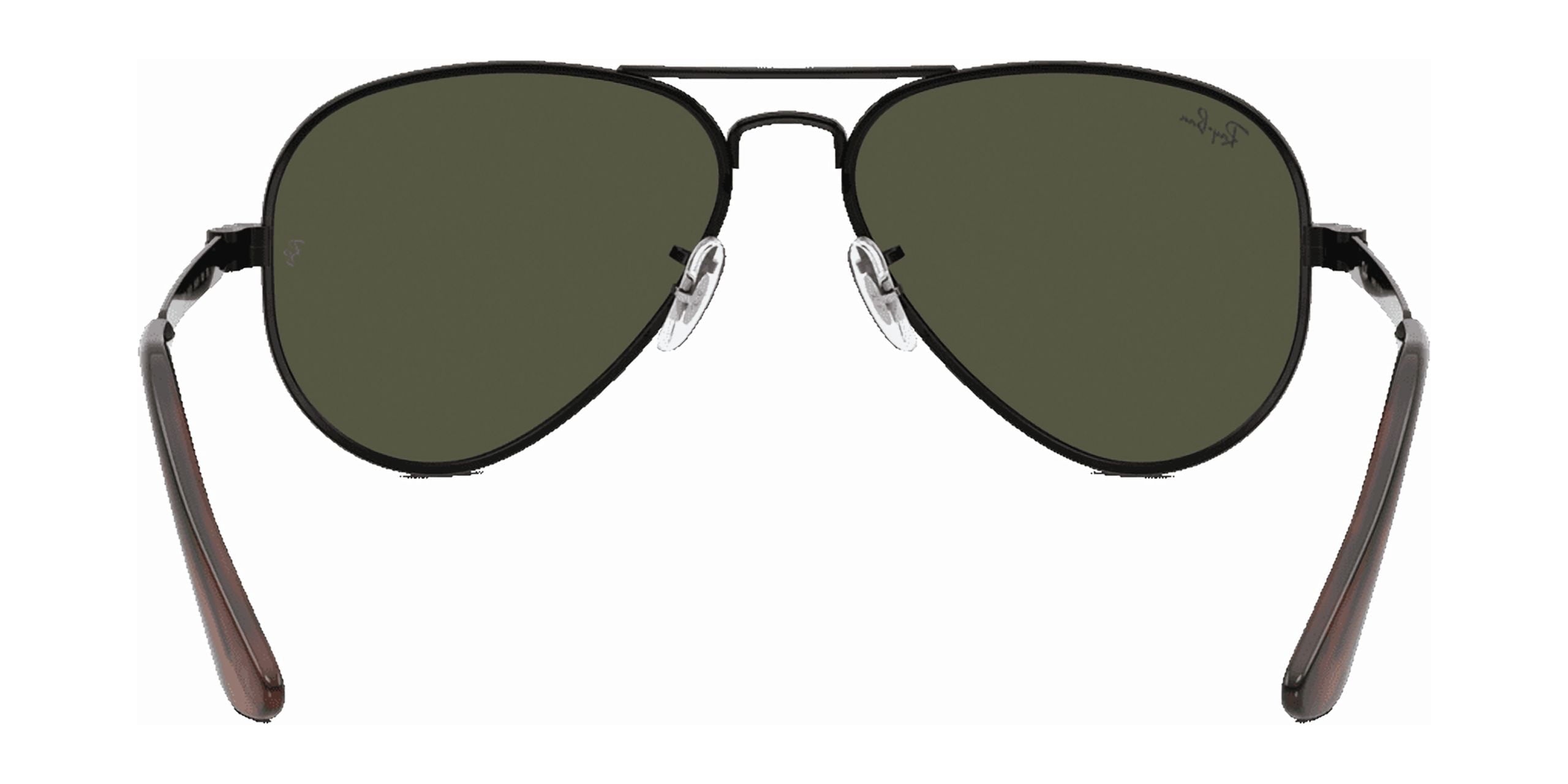 RAY-BAN RB3925 AVIATOR MAX Pilot Shape Sunglasses Polished Black Frame | Green Lens 58mm