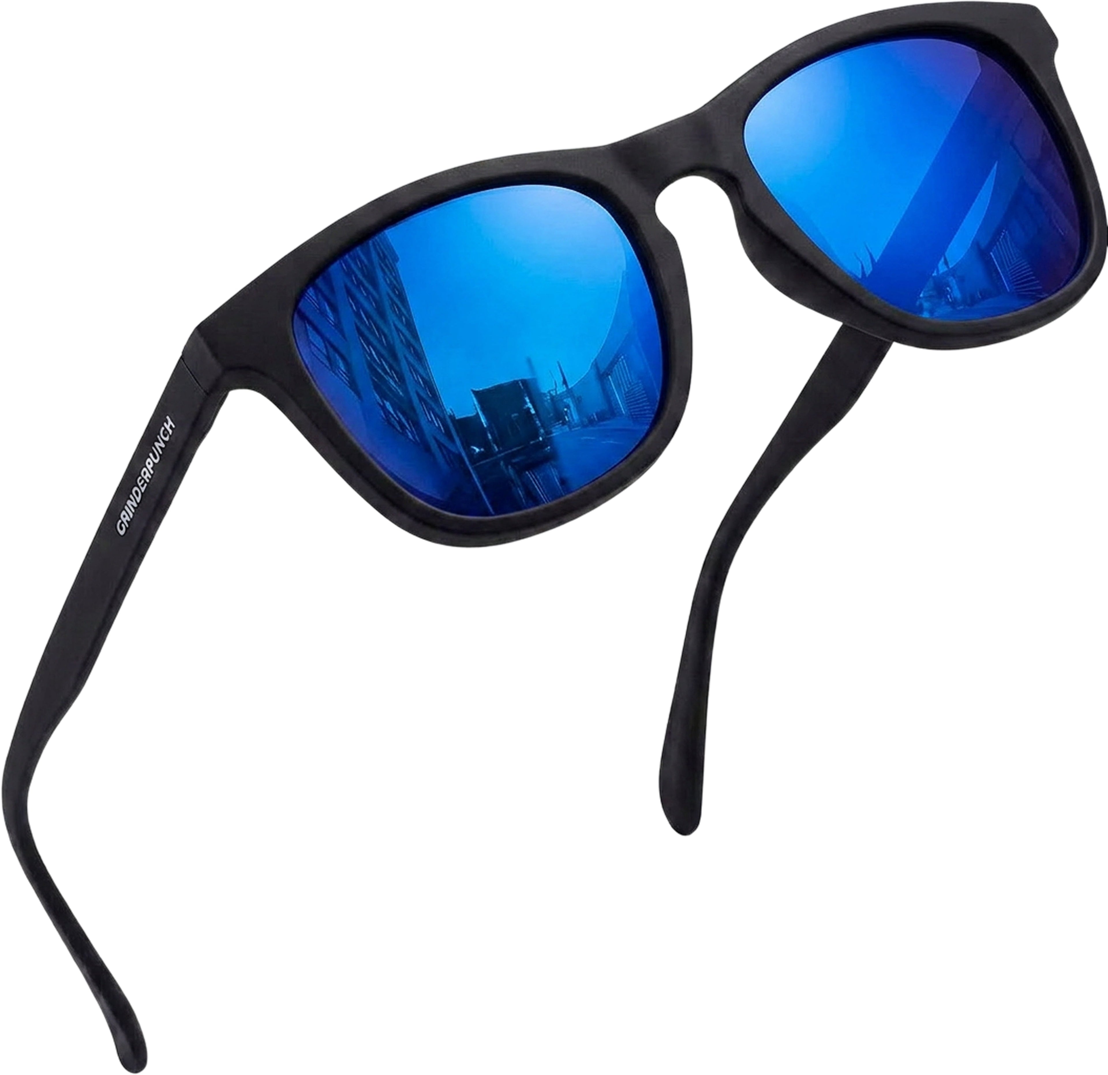 Grinderpunch Womens Polarized Sunglasses UV400 Protection Classic Retro Driving Sun Glasses Trendy Fashion Shades (Black and Red) - Polarized Sunglasses