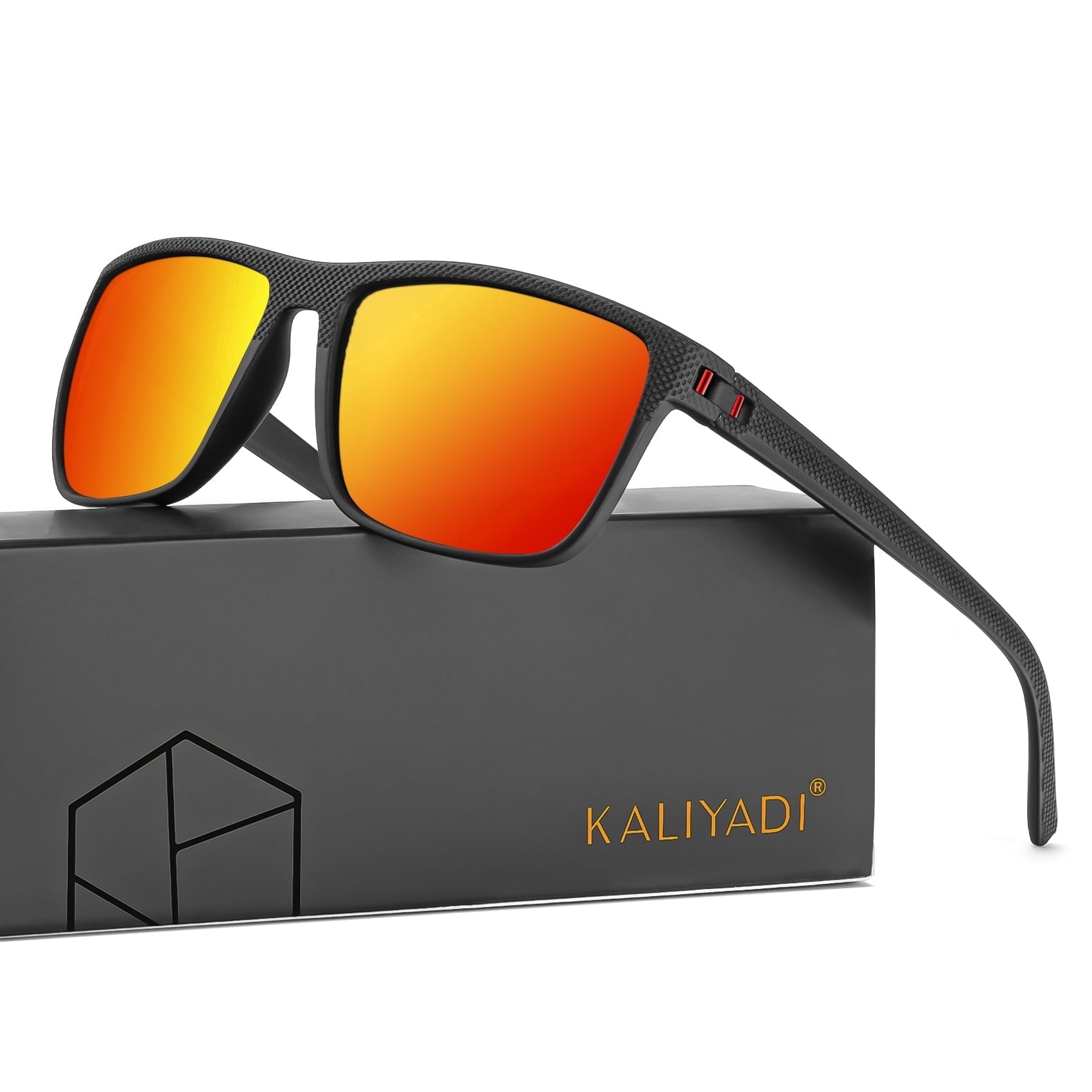 KALIYADI Polarized Sunglasses Men,Lightweight Mens Sunglasses Polarized UV Protection Driving Fishing Golf (Black/Brown/Dark Blue&Grey) - Polarized Sunglasses