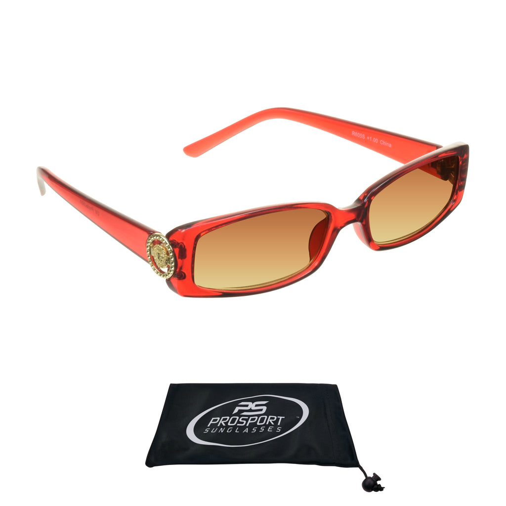 proSPORT Reading Sunglass Reader Rectangle Black & Tortoise Frame Women NOT BIFOCAL - Reading Sunglasses