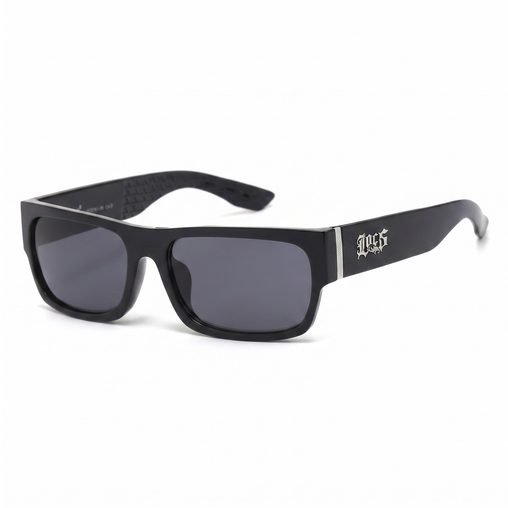 Locs 2 Pack Deal Hardcore Fashion HipHop Black Lowrider Designer Shades Sunglasses 91187 BK - UV Protection Sunglasses